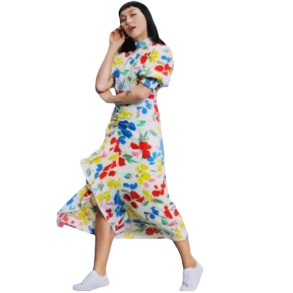 RIXO | for Target Mockneck Ruffle Smock Floral Dress - Picture 15 of 16